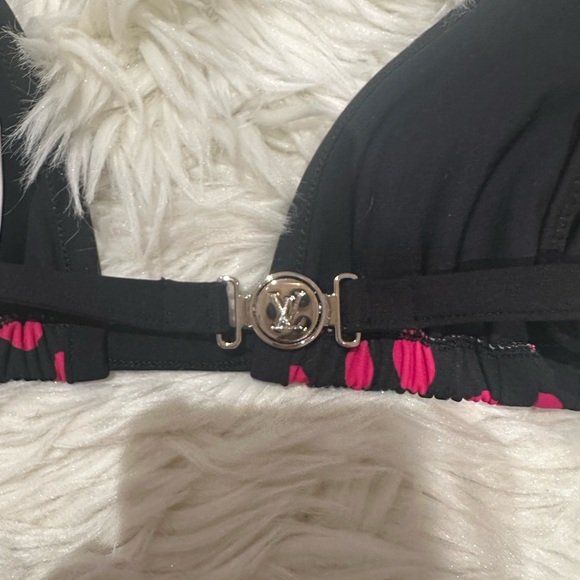 ⭐️Louis Vuitton Black and Pink Polka Dot Bikini Set ⭐️ - Picture 3 of 5